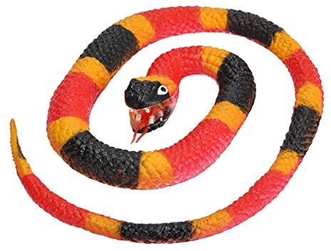 Wild Republic Rubber Snake Corallo, Serpente Giocattolo Di Gomma, Serpente Finto Realistico, Regali Per Bambini, Gioco Educativo, 66 cm