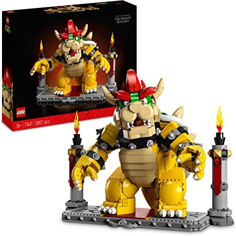 Lego Super Mario Il Potente Bowser, Kit di Modellismo per Adulti da Costruire, Personaggio Snodabile 3D da Collezione con Base da Battaglia, Gadget Idee Regalo per Uomo e Donna