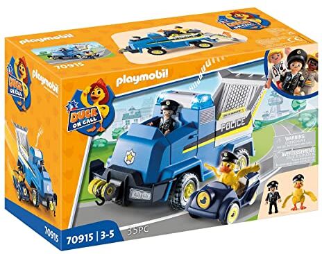 Playmobil Duck ON Call  Veicolo di Soccorso della Polizia, con luci e Suoni, Giocattoli per Bambini dai 3 Anni