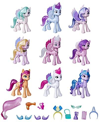 Hasbro My Little Pony: Una Nuova Generazione, Gala Reale, Set con 9 Personaggi Pony, 13 Accessori e Poster (Esclusiva Amazon)