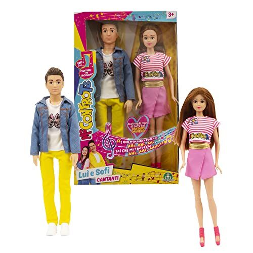 Giochi Preziosi Me Contro Te Sofì e Luì Singing Fashion Doll Coppia, si tengono per mano e cantano insieme la nuova canzone "Mi Troverai", a partire dai 3 anni, ,