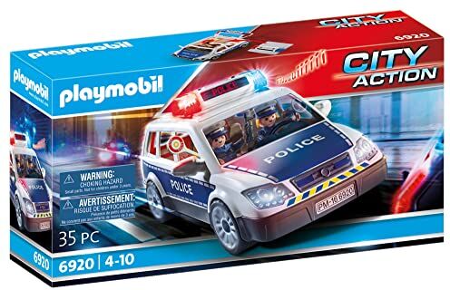 Playmobil City Action , Auto della Polizia con luci e Suoni, dai 5 Anni