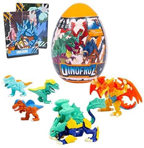 Giochi Preziosi Dino Froz Dino Uova Contenenti Mini Figurine Da 5 Centimetri Micro Dinosauri Una Bustina Di Slime, Per Bambini A Partire Da 3 Anni,