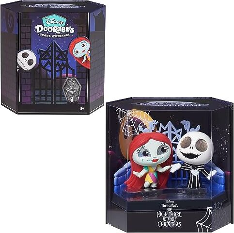 Disney Grand Entrance Jack Skellington e Sally, personaggi collezionabili da 7,6 cm, giocattoli per bambini dai 5 anni in su, esclusiva Amazon di Just Play