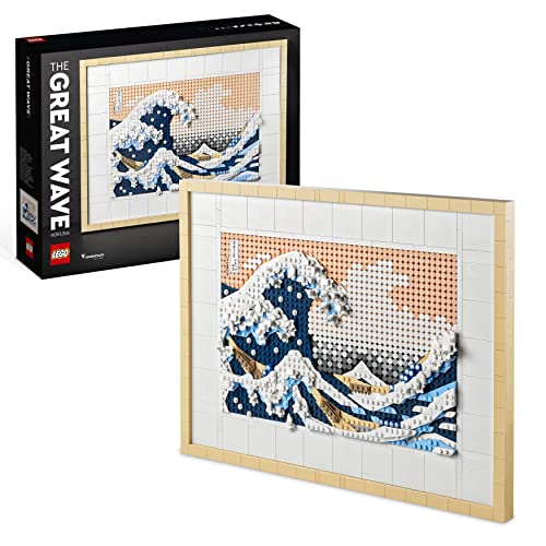 Lego Art Hokusai La Grande Onda, Set Fai Da Te, Hobby Creativi per Adulti, Idee Regali Donna, Uomo, Lei, Lui, Festa della Mamma, Decorazioni Casa, Quadri Soggiorno Giapponesi