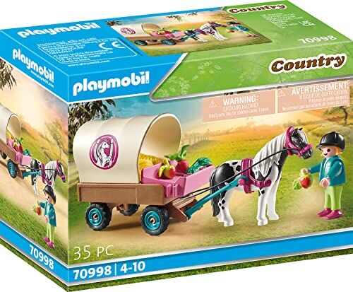 Playmobil Country  Carrozza con Pony, Giocattolo per Bambini dai 4 Anni