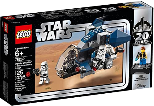 Lego Star Wars TM Imperial Dropship Edizione 20° Anniversario Set Costruzioni da Collezionare, 5 Minifigures, 3 Stormtrooper, Shadow Trooper, Speciale di Han Solo, Fedele Riproduzione del 1999,