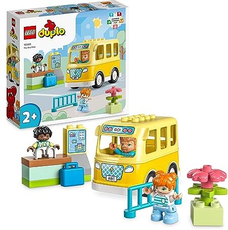 Lego DUPLO Lo Scuolabus, Gioco Educativo per Aiutare a Sviluppare le Abilità Sociali e Motorie con Veicolo e Personaggi, Regalo Didattico Prescolastico per Bambini e Bambine dai 2 Anni in su