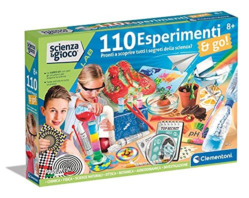 Clementoni Scienza E Gioco Lab Kit Esperimenti Scientifici Per Bambini 8+ Anni, ‎Multicolore,