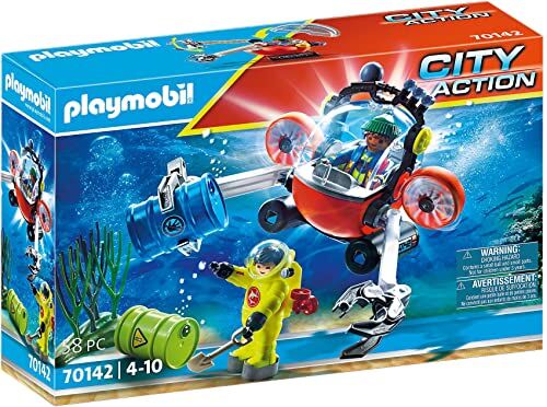 Playmobil City Action , Sommergibile e palombaro della Guardia Costiera, dai 4 Anni