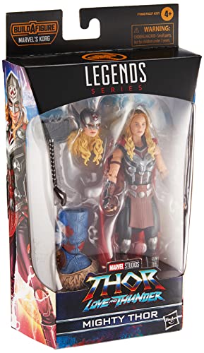 Marvel Hasbro Legends Series Mighty Thor, action figure collezionabile da 15 cm, ispirata al film Thor: Love and Thunder, include 4 accessori e 1 parte Build-A-Figure