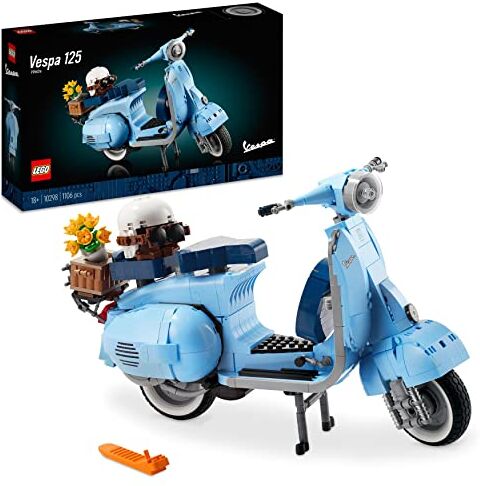 Lego 10298 Icons Vespa 125, Set in Mattoncini, Modellismo per Adulti, Replica Piaggio Anni 60, Idea Creativa per Regalo, Hobby Rilassante da 18 anni in su