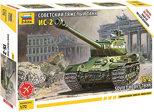 Zvezda 500785011 Modellino di carro armato sovietico della seconda guerra mondiale IS-2, scala 1:72