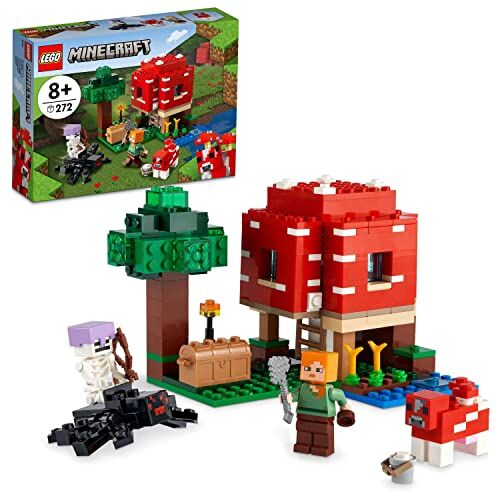 Lego Minecraft La Casa dei Funghi, Giocattoli per Bambini di 8+ Anni, Idea Regalo con il Personaggio di Alex