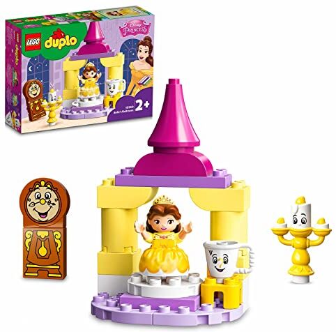 Lego DUPLO Disney Princess La sala da Ballo di Belle, con Chip de la Bella e la Bestia, Giocattolo per Bambini dai 2 Anni in su