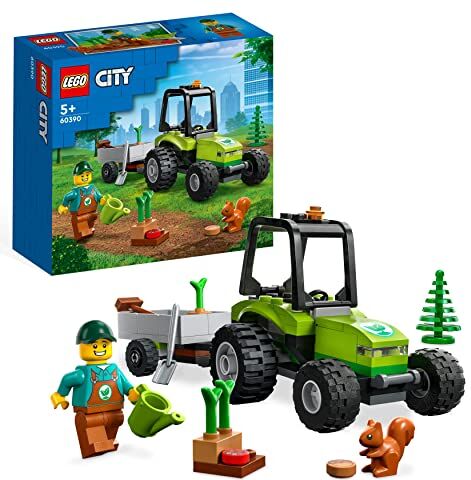 Lego City Trattore del Parco con Rimorchio Giocattolo, Giochi per Bambini dai 5 Anni in su con Minifigure, Animali e Veicolo Agricolo, Idea Regalo