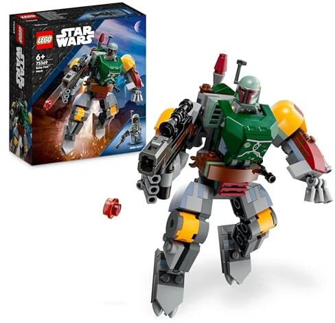 Lego Star Wars Mech di Boba Fett, Giocattolo Action Figure da Costruire con Blaster Spara-Bottoncini e Jetpack, Giochi da Collezione per Bambini e Bambine da 6 Anni in su