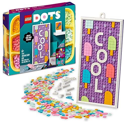 Lego DOTS Bacheca Messaggi, Lavagna Personalizzabile Giocattolo Fai da Te, Accessori per la Camera da Letto, Decorazione per la Stanza o la Scrivania, Giochi per Bambine e Bambini da 6 Anni