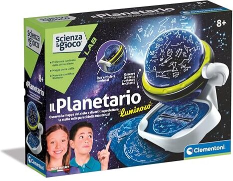 Clementoni Il Planetario Luminoso Scienza e Gioco Lab Proiettore Stelle, Gioco Scientifico per Bambini 8 Anni, Astronomia Bambini, Made In Italy,