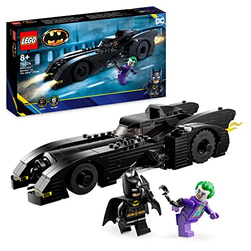 Lego DC Batmobile: Inseguimento di Batman vs. The Joker, Set Iconica Batmobile del 1989 con 2 Minifigure e Batarang, Macchina Giocattolo del Supereroe, Idea Regalo per Bambini e Bambine