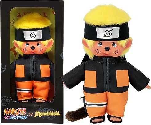 Bandai Monchhichi Peluche Monchhichi Naruto Shippuden 20 cm morbido peluche per bambini e adulti