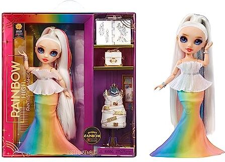 Rainbow High Fantastic Fashion Doll AMAYA RAINE Bambola fashion arcobaleno da 11" e set da gioco con 2 abiti e accessori alla moda Età 4-12 anni