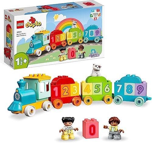 Lego DUPLO Treno dei Numeri Giocattolo Impariamo a Contare, Giochi Educativi con Cane Giocattolo, Idea Regalo per Bambina e Bambino da 1,5 anni