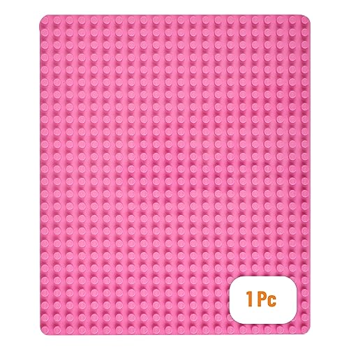 Strictly Briks Clever Creations base per costruzioni impilabile compatibile con tutte le principali marche solo mattoncini a pioli grandi 41,2 x 35 cm rosa