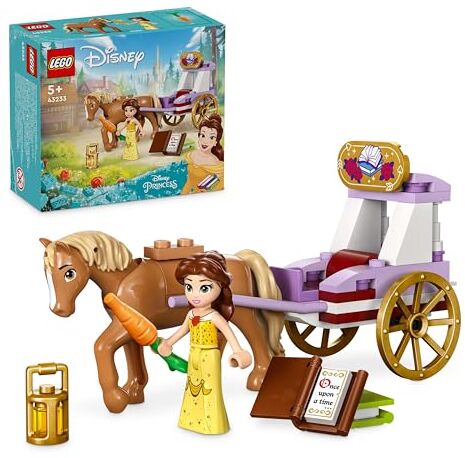 Lego Disney Princess La Carrozza dei Cavalli di Belle, Giochi delle Principesse per Bambine e Bambini da 5 Anni con Mini Bambolina e Cavallo Giocattolo, Regalo dal Film La Bella e la Bestia