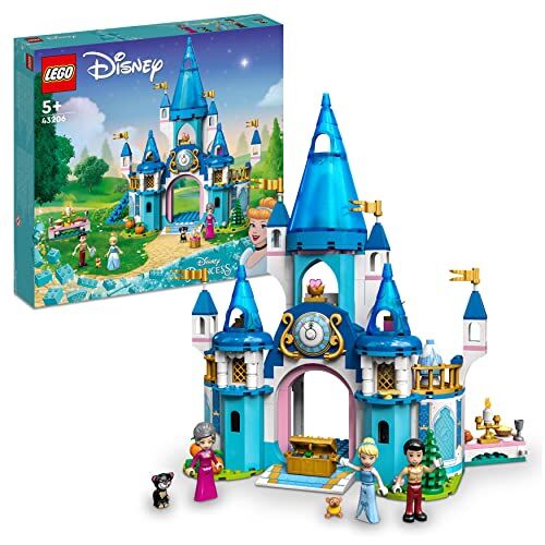 Lego Disney Princess Il Castello di Cenerentola e del Principe Azzurro, Set di Costruzioni, Idea Regalo, Giocattolo per Bambini dai 5 Anni