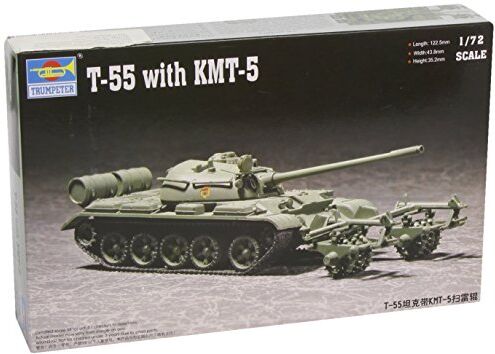 Trumpeter 1:72 -Modellino Carro Armato T-55 with Mine Roller (Tru07283)