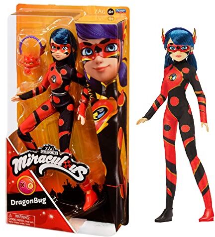 Bandai Miraculous Ladybug Bambola Dragon Bug Bambola articolata da 26 cm bambola di supereroe