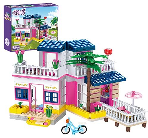 COGO Friends Casa, Set di Costruzioni, Friends Bambina 6-12 Anni, Casa Giocattolo, Costruzione di Case di Vacanza, Regalo di Natale, Giochi per Bambini, 360 Pezzi