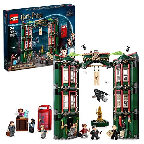 Lego Harry Potter Ministero della Magia, Modellino da Costruire Modulare con 12 Minifigure, Giochi per Bambini, Bambine, Ragazzi e Ragazze da 9 Anni, Idee Regalo Collezione Wizarding World