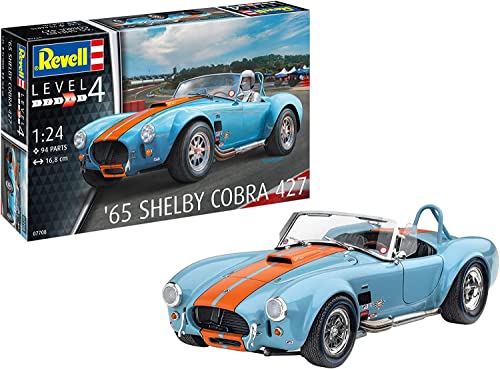 Revell Tescoma-  1:24-65 65 Shelby Cobra 427, Colore Blu Arancione, 07708