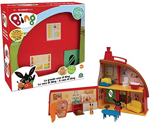 Giochi Preziosi Bing Playset la Grande Casa di Bing con 2 Personaggi, con 3 Stanze e Tanti Accessori per Arredarle, per Bambini a Partire dai 18 Mesi,