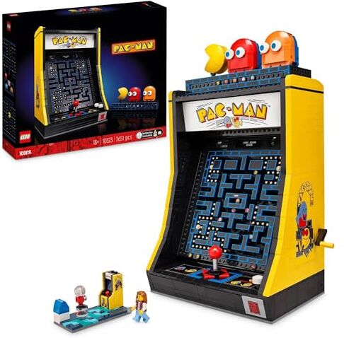 Lego 10323 Icons PAC-MAN Gioco Arcade, Kit Modello da Costruire per Adulti, Macchina da Gioco con Personaggi