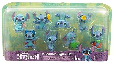 Grandi Giochi - Stitch Collectible 8 Figure Set Mini Personaggi Assortiti, 8 Modelli da 6 cm-, Multicolore, Taglia única,