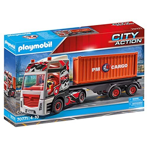 Playmobil City Action  Camion con Rimorchio, con capacità RC, dai 4 Anni