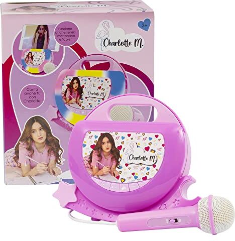 Giochi Preziosi M-Canta Tu, il karaoke portatile che ti permette di cantare con Charlotte, con luci led, Multicolore,