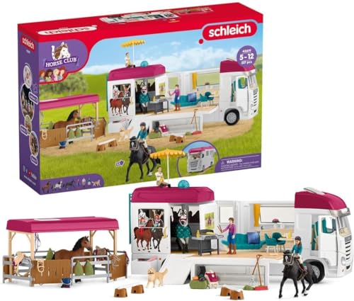 SCHLEICH - Camping Car Equestre Horse Club Playset, Colore Nero, taglia unica,