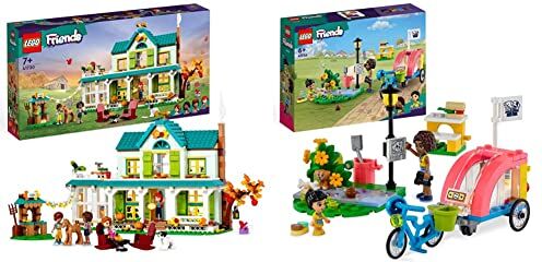 Lego 41730 Friends La Casa di Autumn, Casa delle Bambole con Personaggi 2023 e Cane & 41738 Friends Bici di Soccorso dei Cani, Giochi per Bambini per la Cura degli Animali Domestici