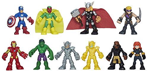 Hasbro Playskool Heroes Marvel Super Hero Adventures Ultimate Super Hero Set, 10 figure, età 3-7 anni (esclusiva Amazon)