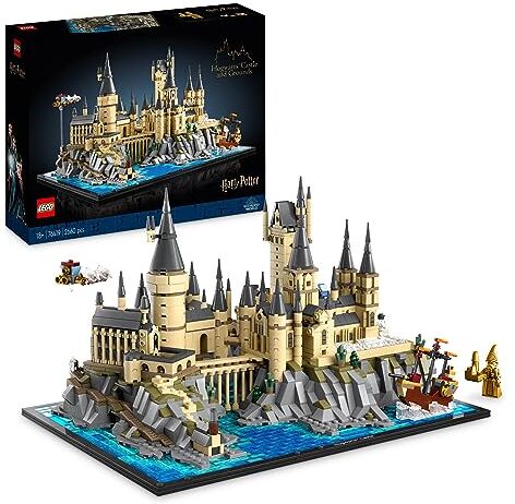 Lego Harry Potter Castello e Parco di Hogwarts, Kit di Modellismo da Esposizione per Fan e Adulti, Idee Regali Donna, Uomo, Lei, Lui, Festa della Mamma con Luoghi Iconici