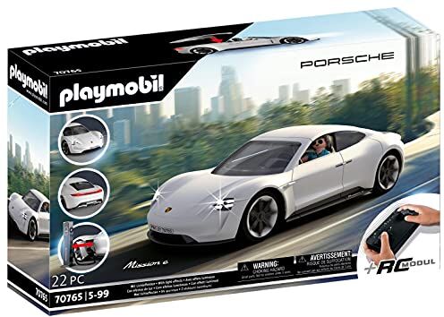 Playmobil Porsche  Porsche Mission E, Con telecomando ed effetti luminosi, Dai 5 anni