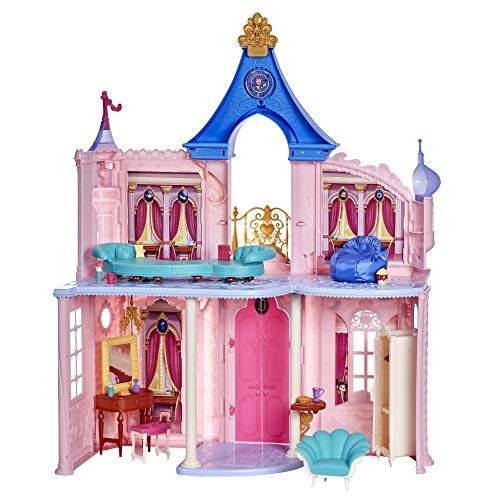 Disney Hasbro  Princess Frozen- Hasbro Princess-Castello (Casa delle Bambole, con 6 Elementi di arredo e 16 Accessori della Linea Principesse  Comfy), F09965L0