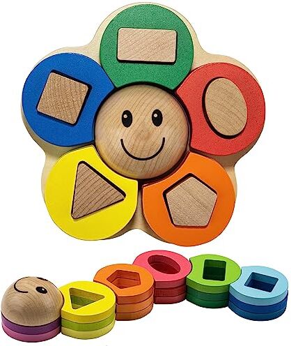 Pikatoyz Giochi Montessori 1 anno, 2 3 anni. Gioco di motricità fine per bambini. Giochi Bambini Interattivi Educativi. Giocattoli in Legno per impilare e ordinare