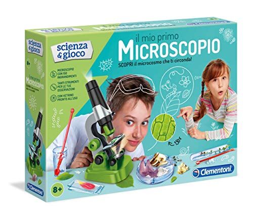 Clementoni Scienza E Gioco Il Mio Primo Microscopio Laboratorio E Gioco Scientifico Bambini 8 Anni (Versione In Italiano) Made In Italy