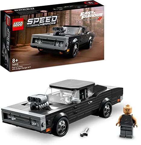 Lego Speed Champions Fast & Furious 1970 Dodge Charger R/T, Modellino di Auto Giocattolo con Minifigure di Dominic Toretto, Set da Collezione