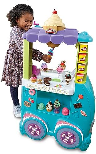 Play-Doh , Kitchen Creations, Il Super Camioncino, playset con Cucina di Grandi Dimensioni con Suoni realistici, 27 Accessori, 12 vasetti di Pasta da Modellare atossica, Multi, Unica